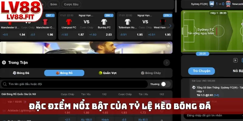 Đặc điểm nổi bật của tỷ lệ kèo bóng đá