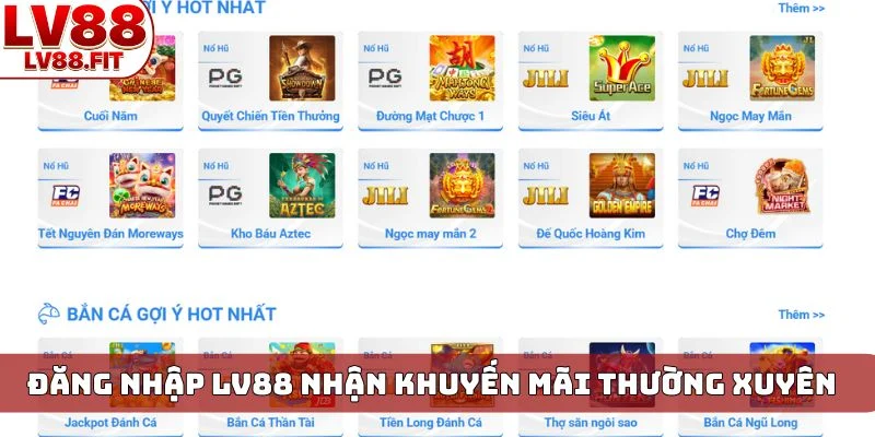Đăng nhập LV88 nhận khuyến mãi thường xuyên