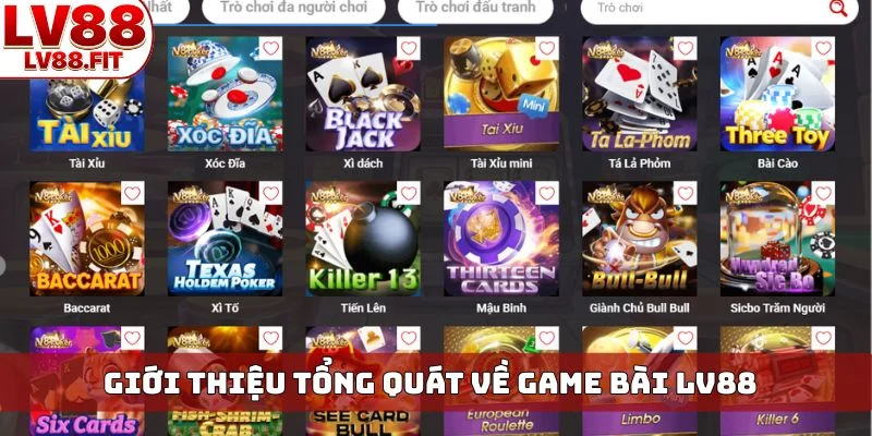 Giới thiệu tổng quát về game bài LV88