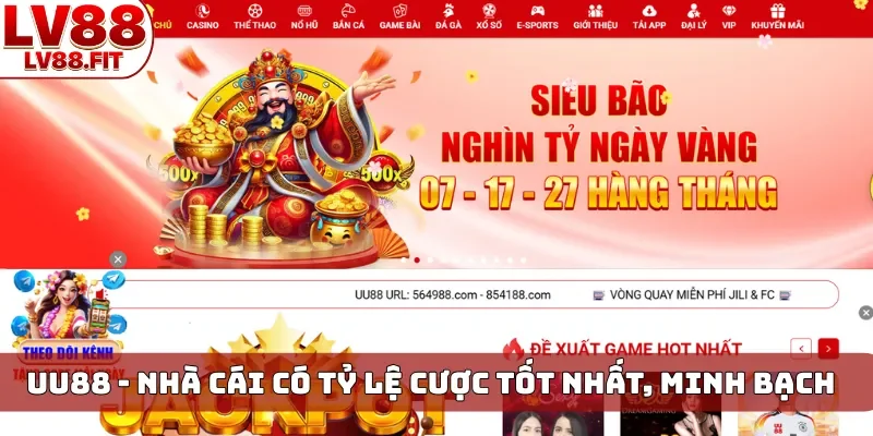 UU88 - Nhà cái có tỷ lệ cược tốt nhất, minh bạch